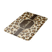 Niedliche Leopardrucke Badematte (Schrägansicht)