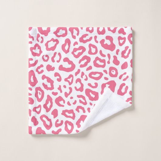 Niedliche Leopardrucke Badhandtuch Set (Waschlappen)
