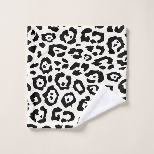 Niedliche Leopardrucke Badhandtuch Set (Waschlappen)