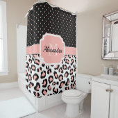 Niedliche Leopardrucke Duschvorhang (Beispiel)