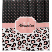 Niedliche Leopardrucke Duschvorhang (Vorderseite)