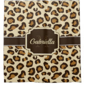 Niedliche Leopardrucke Duschvorhang (Vorderseite)