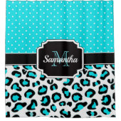 Niedliche Leopardrucke Duschvorhang (Vorderseite)