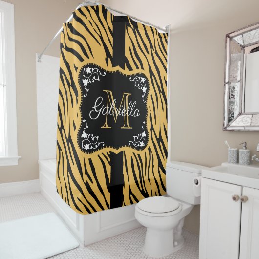 Niedliche Leopardrucke Duschvorhang (Beispiel)