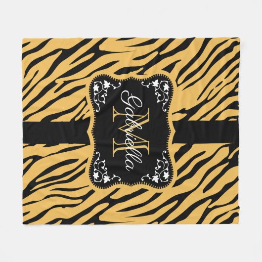 Niedliche Leopardrucke Fleecedecke (Vorderseite (Horizontal))