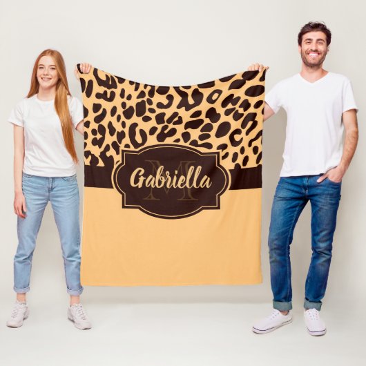 Niedliche Leopardrucke Fleecedecke (Beispiel)