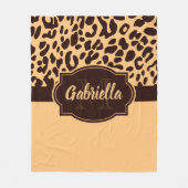 Niedliche Leopardrucke Fleecedecke (Vorderseite)