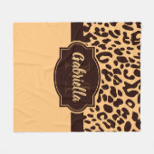 Niedliche Leopardrucke Fleecedecke (Vorderseite (Horizontal))