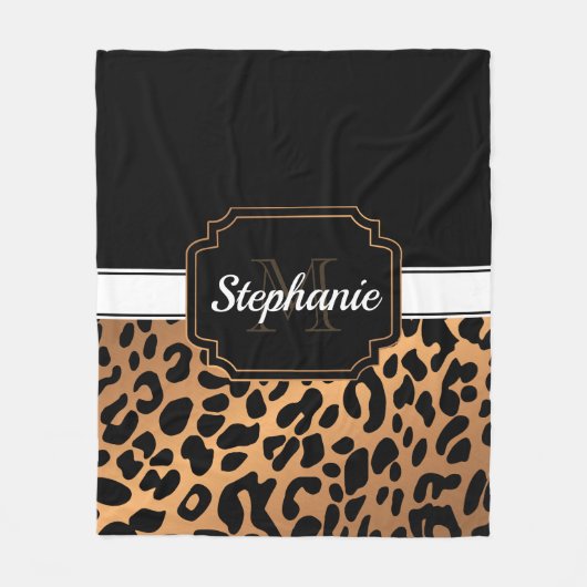 Niedliche Leopardrucke Fleecedecke (Vorderseite)