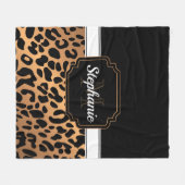 Niedliche Leopardrucke Fleecedecke (Vorderseite (Horizontal))