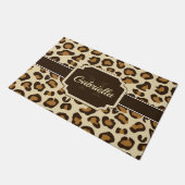 Niedliche Leopardrucke Fußmatte (Schrägansicht)