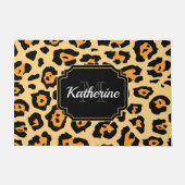 Niedliche Leopardrucke Fußmatte (Vorderseite)