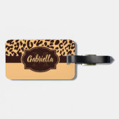 Niedliche Leopardrucke Gepäckanhänger (Rückseite horizontal)