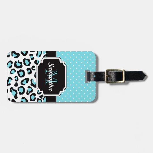 Niedliche Leopardrucke Gepäckanhänger (Vorderseite horizontal)
