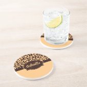 Niedliche Leopardrucke Getränkeuntersetzer (Seite)