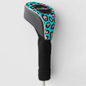 Niedliche Leopardrucke Golf Headcover (angewinkelt)