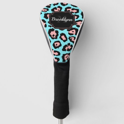 Niedliche Leopardrucke Golf Headcover (Vorderseite)