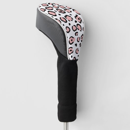 Niedliche Leopardrucke Golf Headcover (angewinkelt)