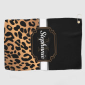 Niedliche Leopardrucke Golfhandtuch (Horizontal)
