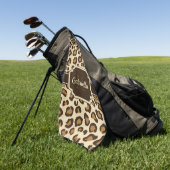 Niedliche Leopardrucke Golfhandtuch (Gras)
