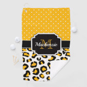 Niedliche Leopardrucke Golfhandtuch (Insitu)