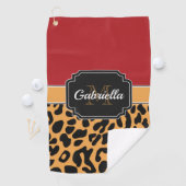 Niedliche Leopardrucke Golfhandtuch (Insitu)
