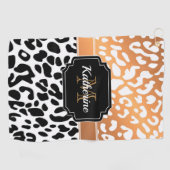 Niedliche Leopardrucke Golfhandtuch (Horizontal)