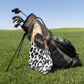 Niedliche Leopardrucke Golfhandtuch (Gras)
