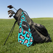 Niedliche Leopardrucke Golfhandtuch (Gras)