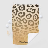 Niedliche Leopardrucke Golfhandtuch (Insitu)