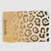 Niedliche Leopardrucke Golfhandtuch (Horizontal)