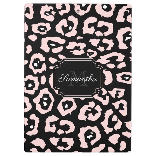 Niedliche Leopardrucke Klemmbrett (Rückseite)