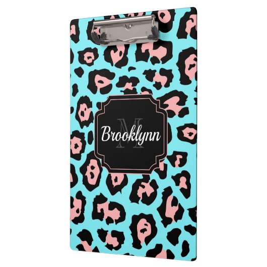 Niedliche Leopardrucke Klemmbrett (Links)