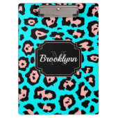 Niedliche Leopardrucke Klemmbrett (Vorderseite)