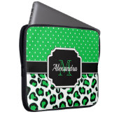 Niedliche Leopardrucke Laptopschutzhülle (Vorne Rechts)
