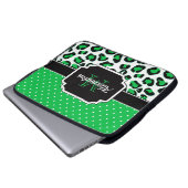 Niedliche Leopardrucke Laptopschutzhülle (Vorne Knopf)