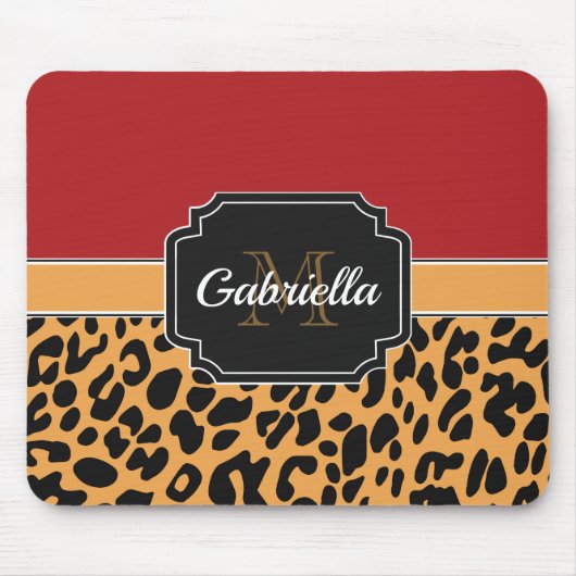 Niedliche Leopardrucke Mousepad (Vorne)