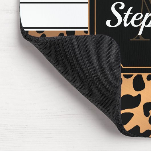 Niedliche Leopardrucke Mousepad (Ecke)