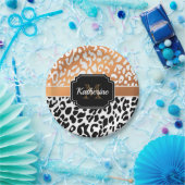 Niedliche Leopardrucke Pappteller (Party)