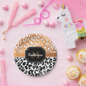 Niedliche Leopardrucke Pappteller (Party)