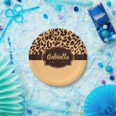 Niedliche Leopardrucke Pappteller (Party)