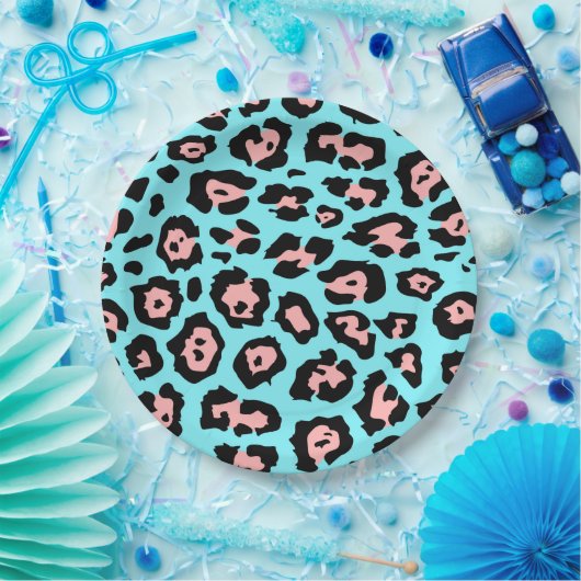 Niedliche Leopardrucke Pappteller (Party)