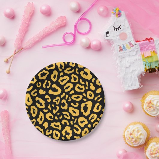 Niedliche Leopardrucke Pappteller (Party)