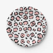 Niedliche Leopardrucke Pappteller (Vorderseite)