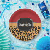 Niedliche Leopardrucke Pappteller (Party)