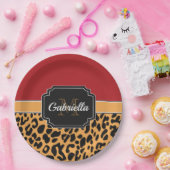 Niedliche Leopardrucke Pappteller (Party)