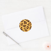 Niedliche Leopardrucke Runder Aufkleber (Umschlag)
