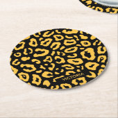 Niedliche Leopardrucke Runder Pappuntersetzer (Angewinkelt)