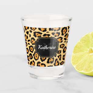Niedliche Leopardrucke Schnapsglas