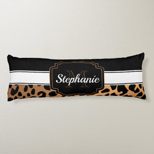 Niedliche Leopardrucke Seitenschläferkissen (Rückseite)